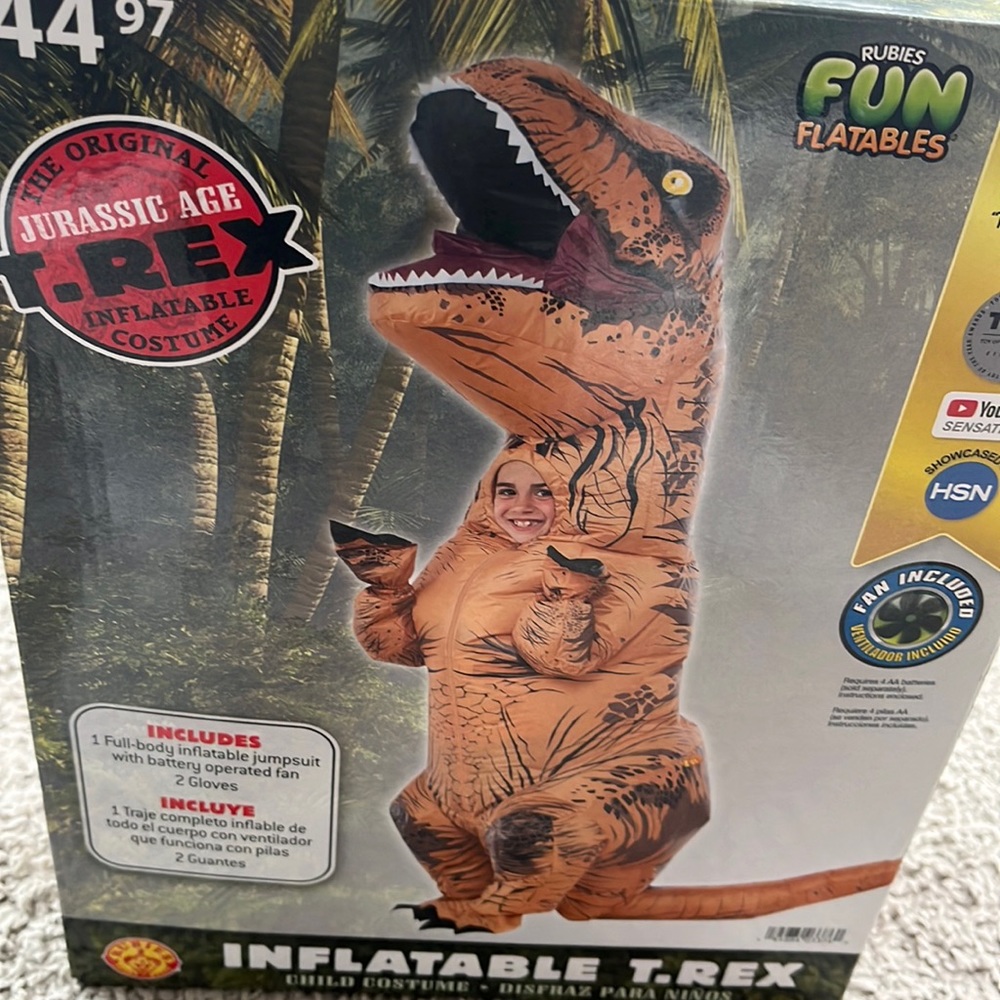 T. Rex blow up costume